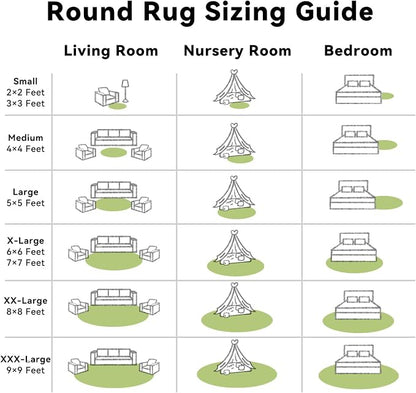 OLANLY Grass Green Round Rugs for Bedroom - Image 8