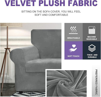 ZNSAYOTX Luxury Velvet Chair Slipcovers - Image 3