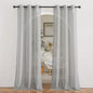 NICETOWN Semi Sheer Grey Curtains 84 inches Long, Grommet Linen Weave Semi by NICETOWN