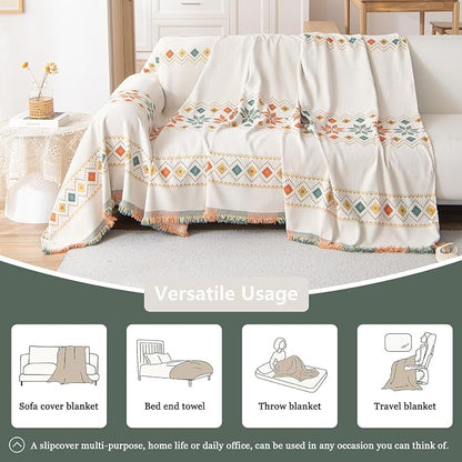 DREAMINGO Couch Cover Boho Washable Sofa Covers - Image 4