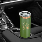 20 oz Skinny Tumblers Bulk, Stainless Steel Insulated Tumbler with Lids and Straws, Slim Double Wall Powder Coated Travel Coffee Mugs, Reusable Cup for Hot and Cold Drinks (Army Green,1 pack)