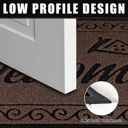 Yimobra Welcome Mat Outdoor Indoor, Waterproof Heavy Duty Front Door Mat - Image 5