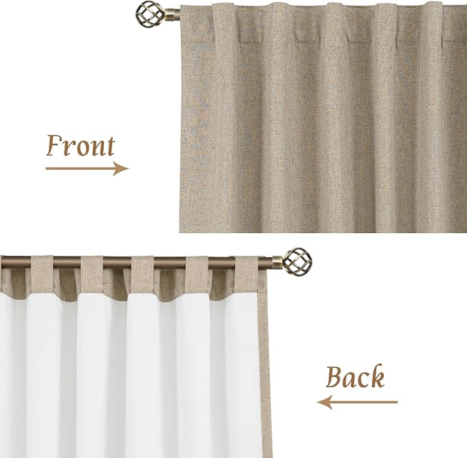 Short Linen Blackout Curtains 30 Inches - Image 7