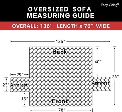 Easy-Going Reversible Couch Cover, 3 Cushion Sofa, Water Resistant Furniture Mat - Image 6