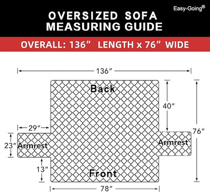 Easy-Going Reversible Couch Cover, 3 Cushion Sofa, Water Resistant Furniture Mat - Image 6