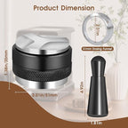 51mm Espresso Accessories Kit, Coffee Distributor and Tamper Leveler, WDT Tool and Dosing Funnel Set Fits 51 mm Espresso Machines and Portafilters