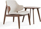 Furniture of America Callum Mid-Century Modern Solid Wood 2 Piece Brown Round by FurnitureofAmerica