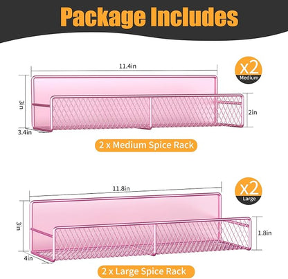 DTUQYX Magnetic Spice Rack for Refrigerator, 4 Pack 100% Metal Strong Magnet - Image 2