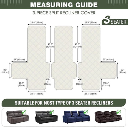 TAOCOCO 100% Waterproof Recliner Sofa Cover, Non Slip Split Couch Covers - Image 2