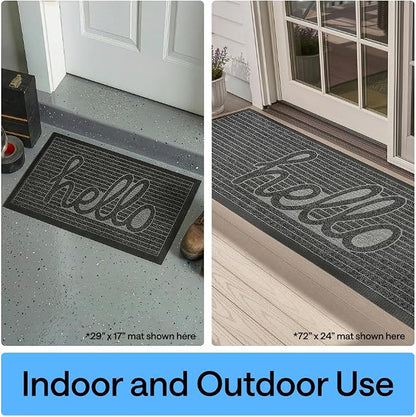 GORILLA GRIP 100% Waterproof All-Season WeatherMAX Doormat, US Designed Natural - Image 10