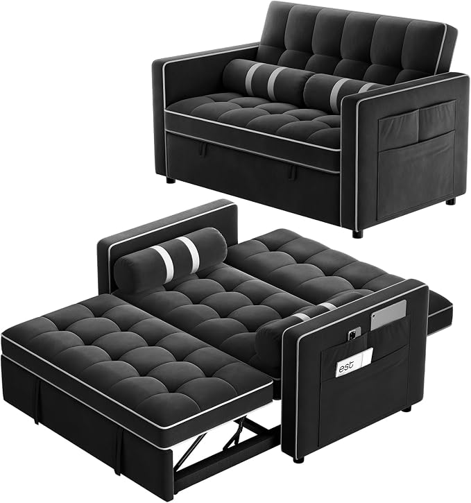 Pipishell 3 in 1 Convertible Sleeper Sofa Bed, Pull Out Couch - Image 3