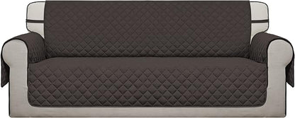 Easy-Going Reversible Couch Cover, 4 Seater Sofa, Chocolate/Chocolate | by Easy-Going
