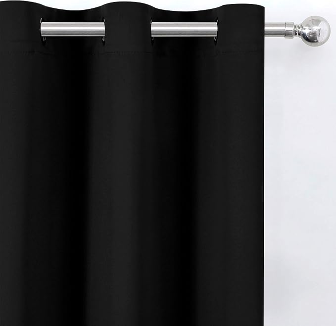 Blackout Curtains 42 x 63 inch/Black Curtains Set of 2 Panels/Thermal Insulated - Image 6