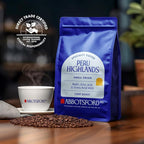 Peru Highlands Flavored Whole Bean Coffee, Light Roast Coffee Beans with Bright Citrus, Pear, and Honey Floral Finish, Single Origin 12 oz Bag, Perfect Andes Beans