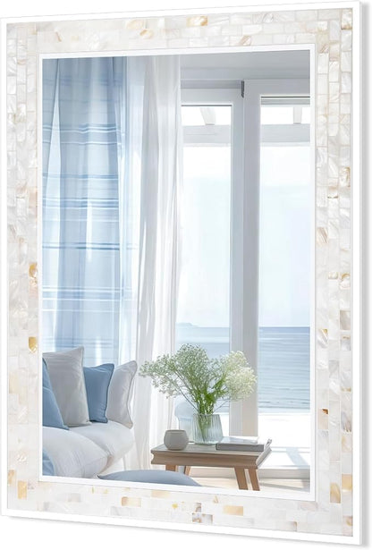 Tanmicoshomy White 24 x 36 Inch Rectangle Bathroom Mirrors - Image 6