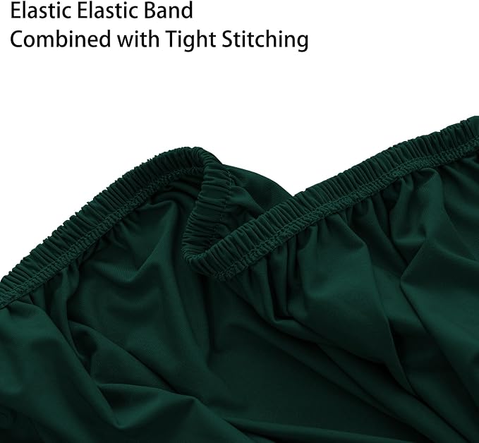 Super Stretch 40x40x15 inch Square Ottoman Cover- Soft Form Fit Ottoman Cover - Image 6