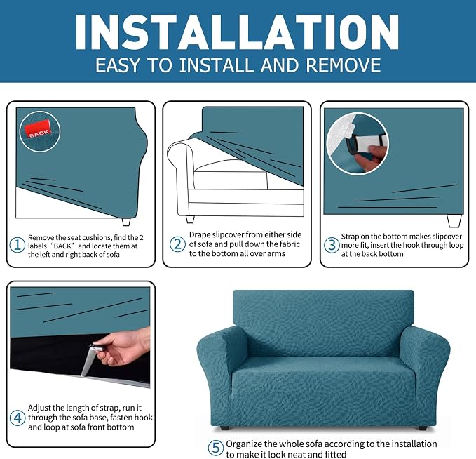 ZNSAYOTX 1 Piece Stretch Chair Cover - Image 4