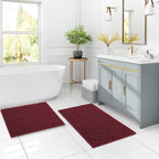 Arotive Luxury Chenille Bathroom Rug Mat, Extra Soft Thick Absorbent Shaggy Bath Rugs, Non-Slip Machine Wash Dry, Plush Bath Mats for Bathroom, Shower and Tub, 70x24, Burgundy