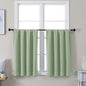 Simplebrand Ava Light Green Short 36 Inches Blackout Curtain 2 Panels Set by Simplebrand