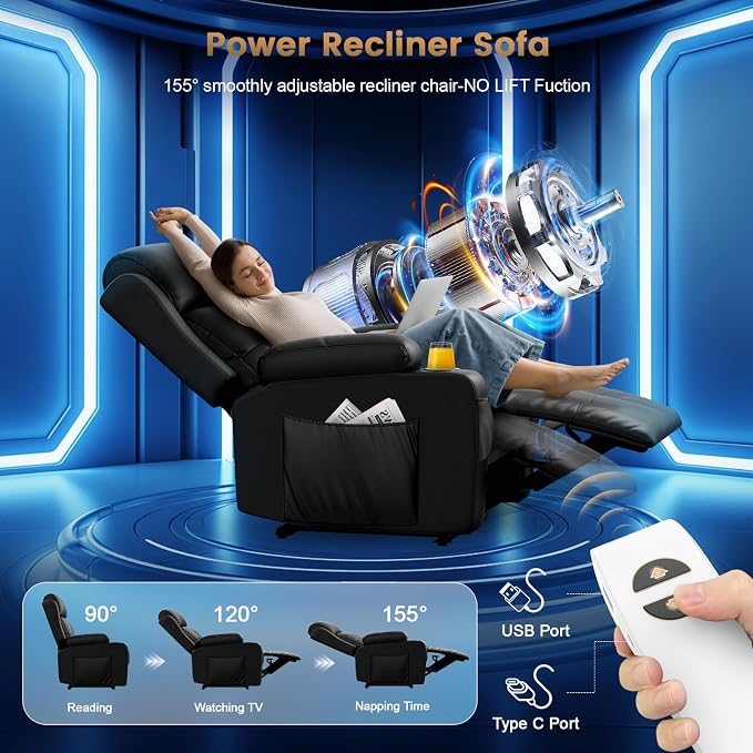Recliner Sofa Set, Wall Hugger Couch - Image 6