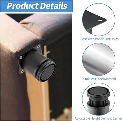 4 Inch Metal Furniture Legs Stainless Steel Adjustable Legs Black Metal Legs - Image 3