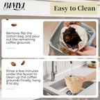 Reusable Cold Brew Bags & Cold Brew Coffee Bags Reusable - for Toddy Systems | 12.8 Inch Large 100% Natural Organic Cotton Cold Brew Filter Bags 2-Pack + 2 Bonus 304 Silver Spoons