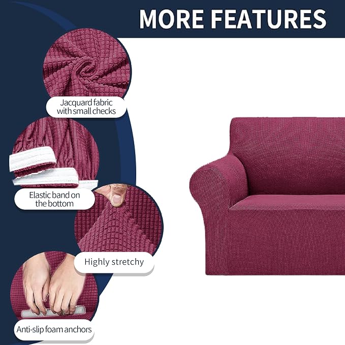 Cupuamon 2026 New Stretch Chair Sofa Slipcovers Couch Cover - Image 4