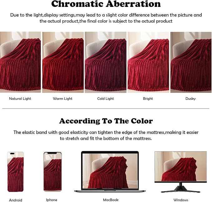 NEWCOSPLAY Fleece Ribbed Cozy Twin Blanket - Image 6