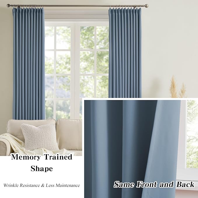 Pinch Pleated Blackout Curtain Drapes - Image 6