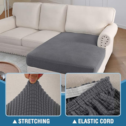 H.VERSAILTEX Sectional Couch Covers 1 Piece Chaise Slipcover L Shape Separate - Image 6