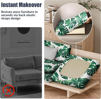 8Pcs Outdoor Cushion Covers, Stretch Patio Furniture Couch Chair Slipcovers | - Image 5
