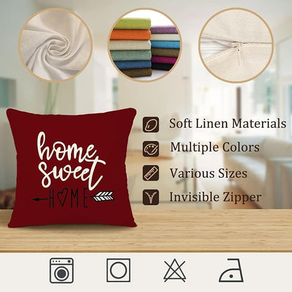 YCOLL Christmas Pillow Covers 22x22 Set of 4, Modern Sofa Throw Pillow Cover - Image 6