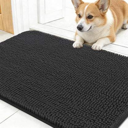 OLANLY Dog Door Mat for Muddy Paws 30x17, Super Absorbent Chenille Mud Mat | by OLANLY