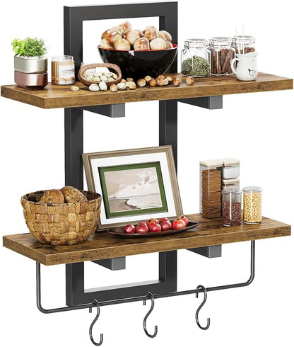 Creso hom Floating Shelves for Wall Set of 2, Wood Wall Shelf - Image 7