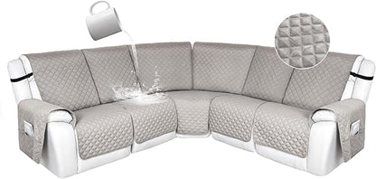 HDCAXKJ 100% Waterproof Reclining Sectional Couch Covers L Shape Recliner Sofa by HDCAXKJ