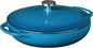 Lodge 3.6 Quart Enameled Cast Iron Casserole with Lid – Dual Handles – Oven Safe up to 500° F or on Stovetop - Use to Marinate, Cook, Bake, Refrigerate and Serve – Cornflower Blue