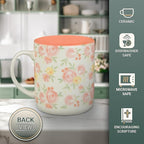 Christian Art Gifts Large Inspirational Women's Ceramic Coffee & Tea Scripture Mug: Trust in the Lord Encouraging Bible Verse, Microwave/Dishwasher Safe Novelty Drinkware, White & Pink Floral, 14 oz.