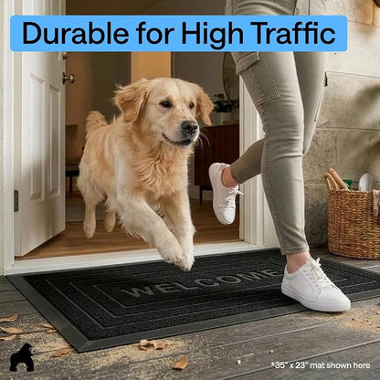 GORILLA GRIP 100% Waterproof All-Season WeatherMAX Doormat 35x23, US Designed - Image 8