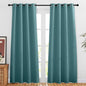 NICETOWN Sea Teal Blackout Doorway Curtains 80 inch Length 2 Panels, Grommet by NICETOWN