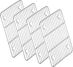 P&P CHEF Baking Cooling Rack Set for Cooking Roasting, 4-Piece Stainless Steel Wire Racks for Oven Use, Healthy & Dishwasher Safe, Rectangle, 11.6 Inch