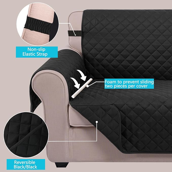 U-NICE HOME Large Sofa Cover Reversible Couch Cover - Image 4