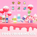 Gel Food Coloring - 22 Vivid Colors Gel Food Coloring Set for Baking, Cake Decorating, Cookie, Fondant, Macaron - Tasteless Concentrated Edible Food Color Dye for Icing, Drinks, Crafts - 6ml Bottles