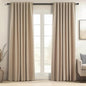 Topfinel Blackout Linen Blend Curtains 84 inch Long 2 Panels, Back Tab by Topfinel