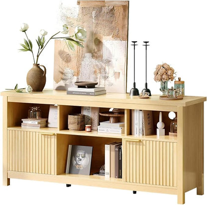 VINGLI 58" Fluted TV Stand for TVs up to 70", Modern TV Stand - Image 7