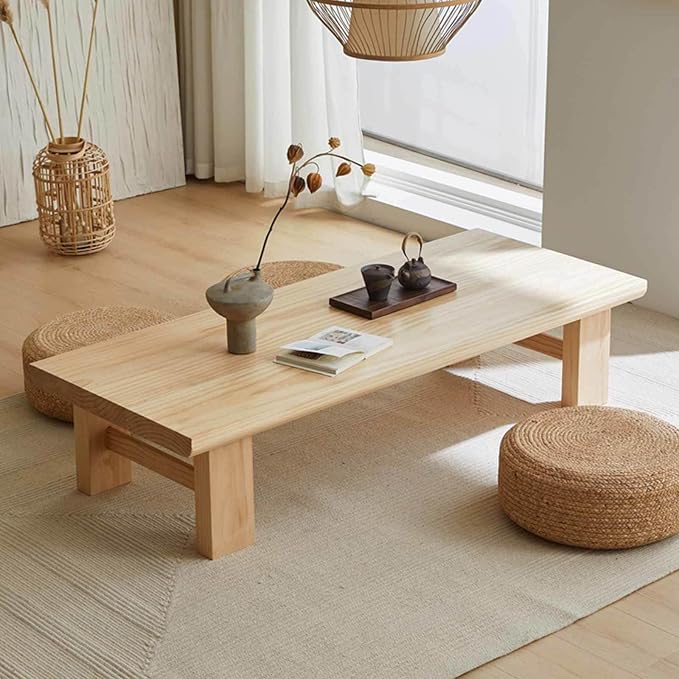 Japanese Style Solid Wood Coffee Table - Image 2