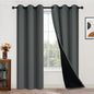 Yakamok Dark Grey 100% Blackout Curtains 84 Inches Long 42" Wide 2 Panels | by Yakamok