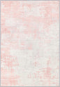 Area Rug Living Room: 8x8 Modern Washable Soft Carpet Pink White | by FXRHLP