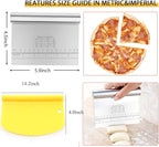 Adjustable Rolling Pin 19 Baking Tool Set and Silicone Baking Pastry Mat Set,Thickness Rings,Stainless Steel Dough Roller Rolling Pins for Baking Dough, Pizza, Pie, Pastrie(Red Mat)