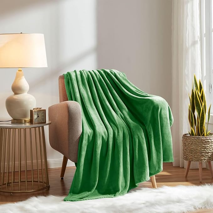 KMUSET Fleece Blanket Grey Queen Size Lightweight Cozy Plush Microfiber Solid - Image 4