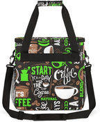 coffee beans cup green Coffee Maker Carring Bag Travel Carrying Storage Tote Bag Compatible with Keurig K-Mini or K-Mini Plus Portable Single Serve Coffee Brewer Case with Pockets for K-cup Pods